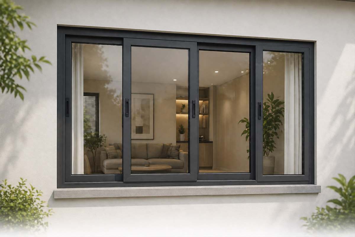 Elegant interior with windows